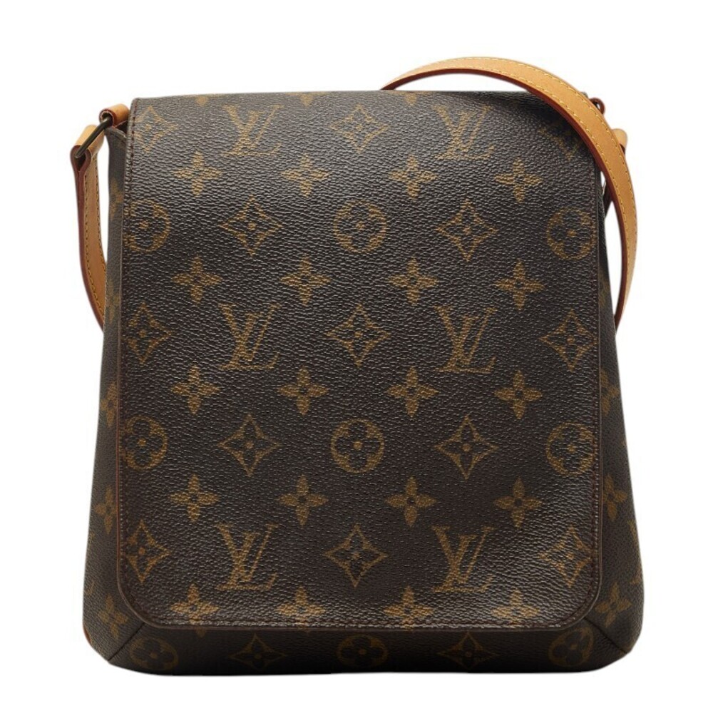 Louis Vuitton Monogram Musette Salsa Long Crossbody Bag Brown Leather